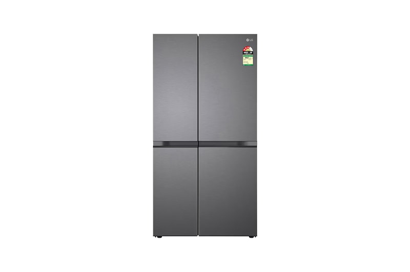 LG 650L Side-by-Side Refrigerator, Convertible, Multi-Air Flow, Smart Diagnosis™, Dazzle Steel, 3 Star: Energy information