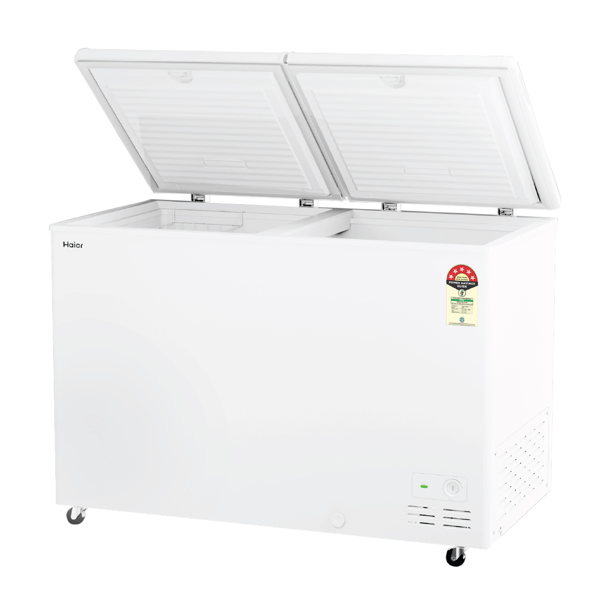 Haier 500 Ltr Double door- White Colour Convertible Hard top Freezer - official product view