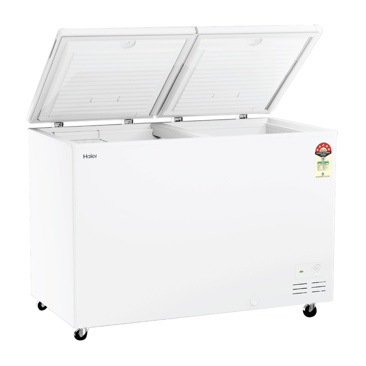 Haier 500 Ltr Double door- White Colour Convertible Hard top Freezer - official product view