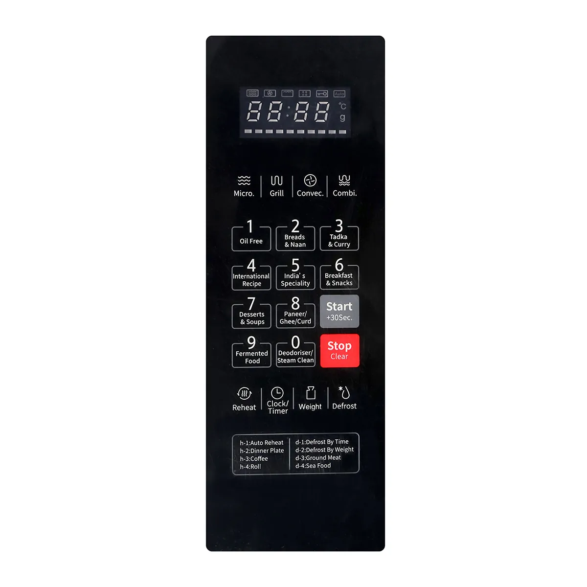 Haier 23L Convection Microwave Oven with 203 Auto Cook Menus - official product view