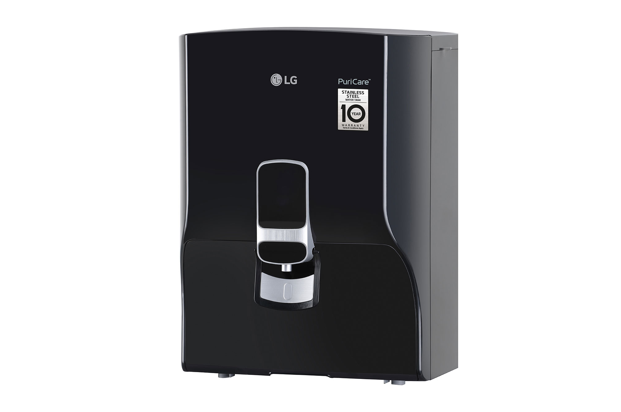 LG 8L RO Water Purifier, Stainless Steel Tank, Digital Sterilizing Care, True Maintenance, Solid Black - WW132NF | LG India - official product view