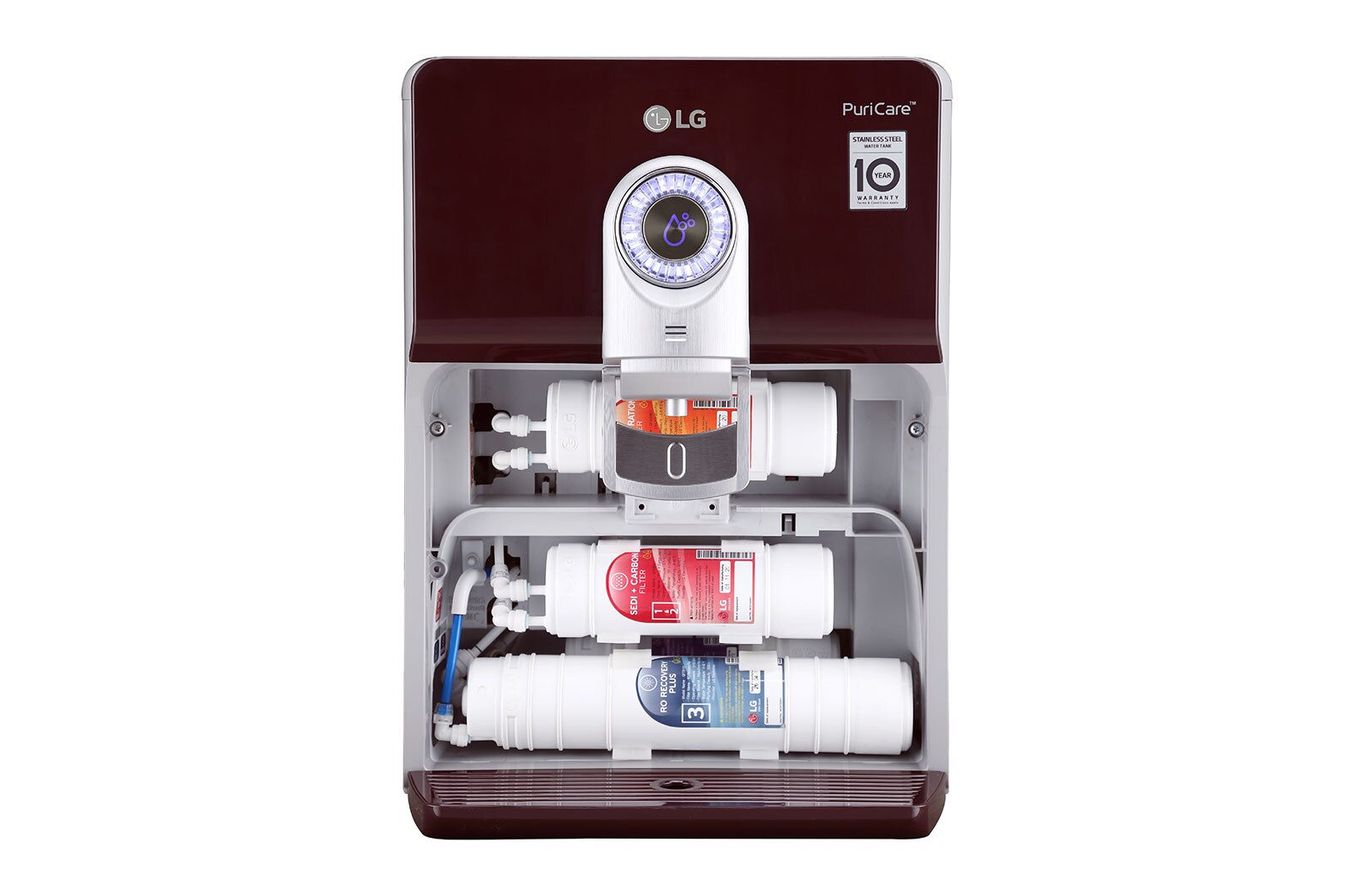 LG 8L RO+UV+UF+Mineral Booster Water Purifier with Steel Tank, Crimson Red - WW184ETC | LG India - official product view