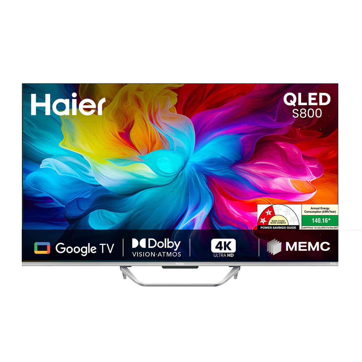 Haier 43S800QT-P-QLED S800QT Series 108cm(43) 4K Smart Google TV With Dolby Vision. Atmos