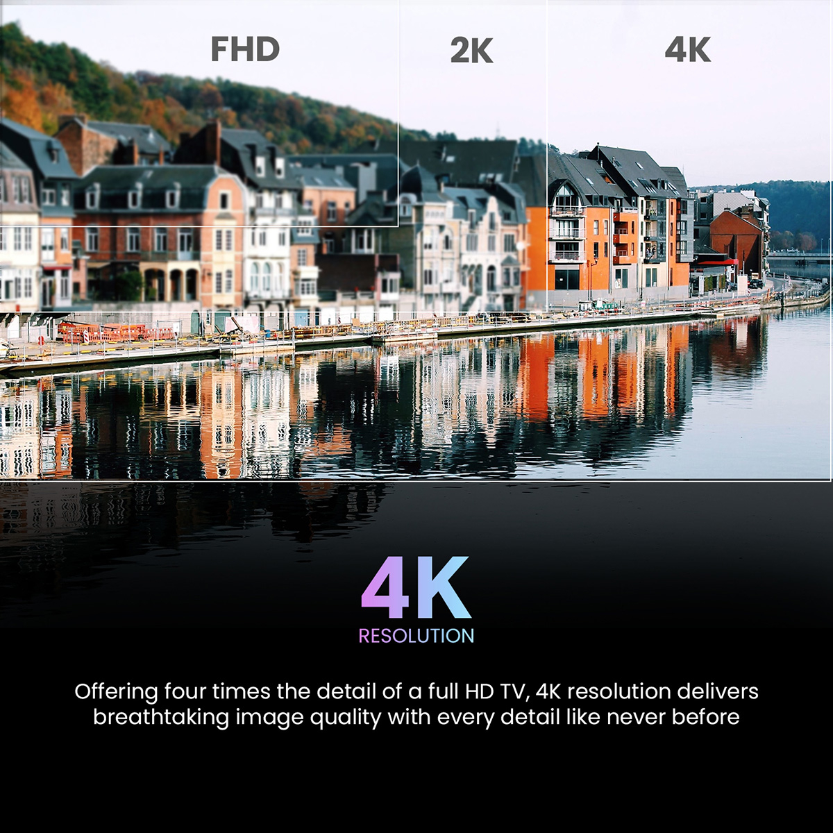 Haier 43S800QT-P-QLED S800QT Series 108cm(43) 4K Smart Google TV With Dolby Vision. Atmos: Product feature