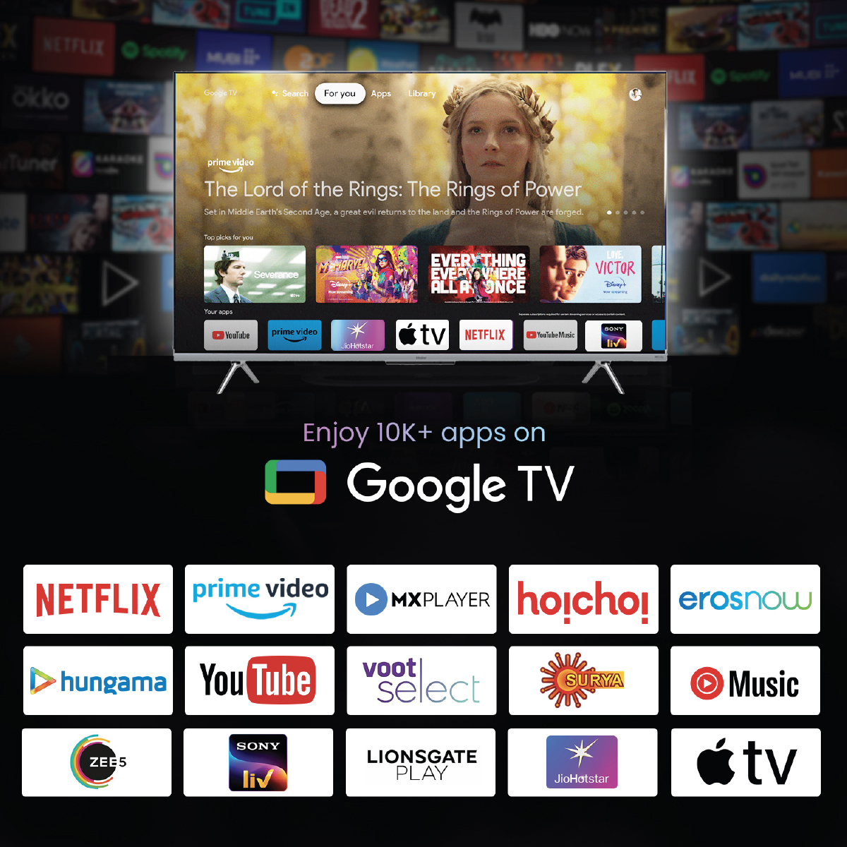 Haier 75P7GT-P- 4K Ultra HD P7GT Series 189cm(75) Smart Google TV With Hands Free voice Control (75P7GT-P): Controls and remote