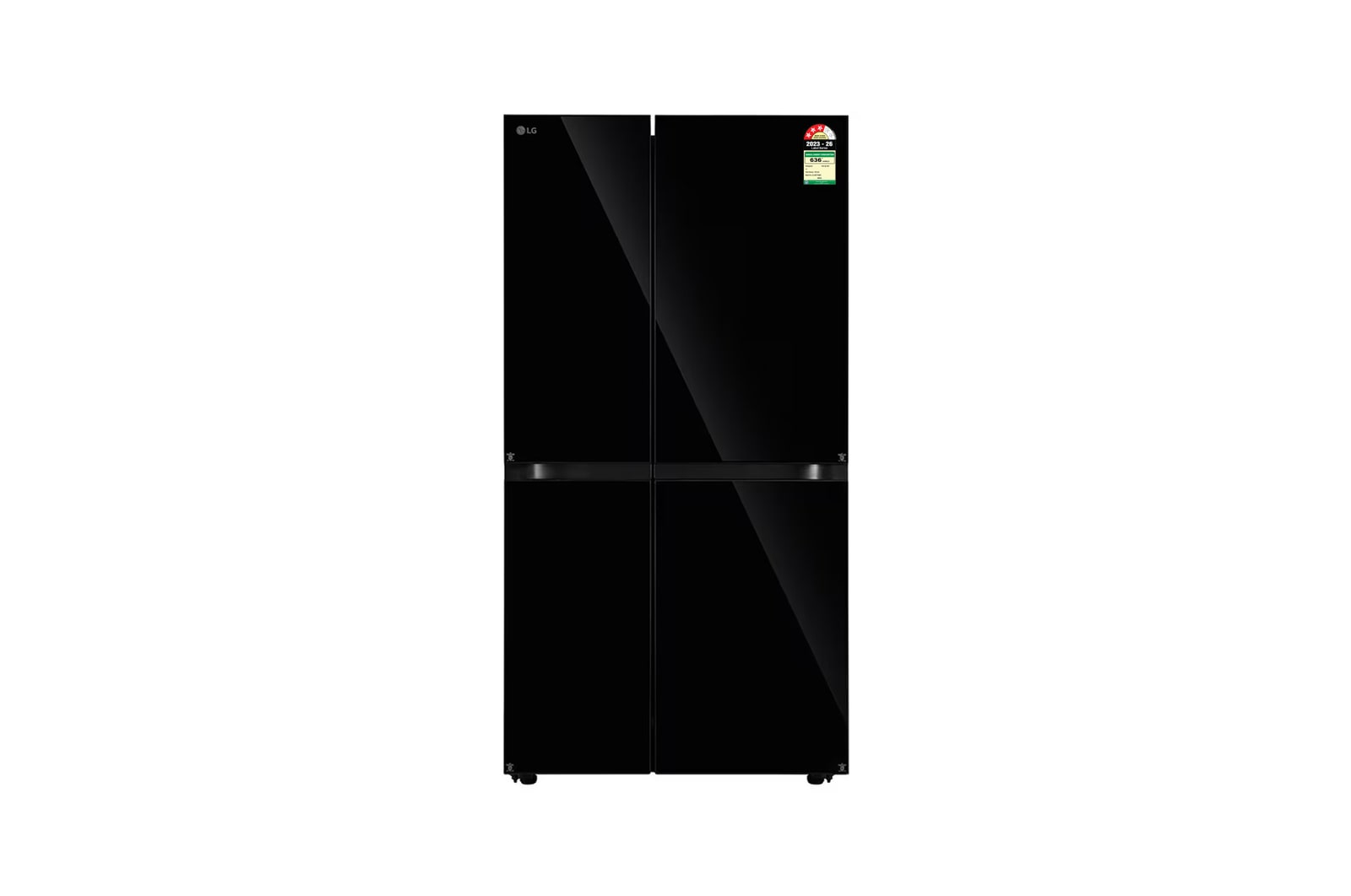 LG 790 L Side-by-Side Refrigerator, Smart Inverter Compressor, Smart Diagnosis™, Auto Smart Connect™, Black Mirror, 3 Star