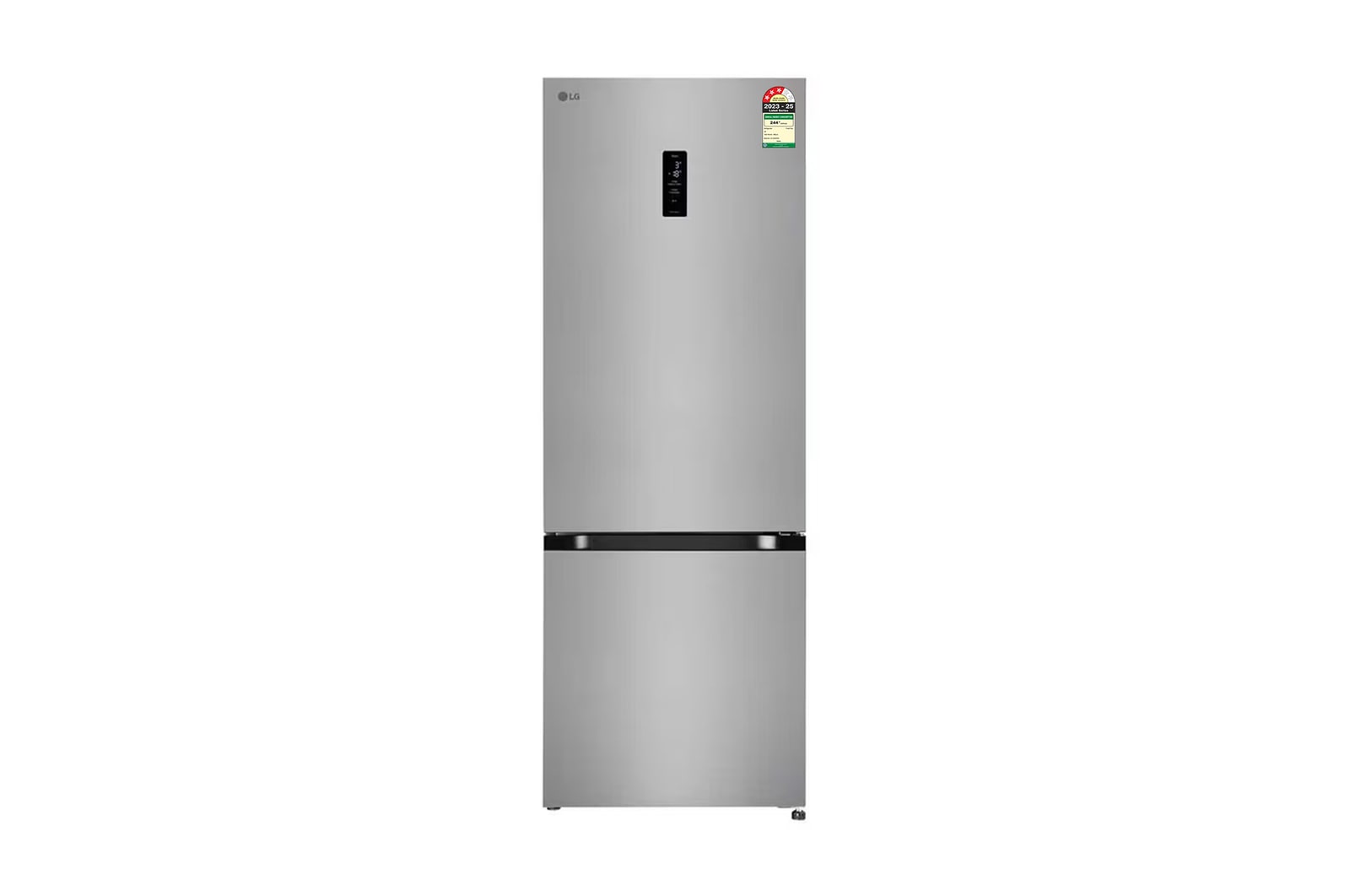 LG 340L Bottom Freezer Refrigerator, Door Cooling+™, Wi-Fi Convertible, E-Micom, Shiny Steel, 3 Star