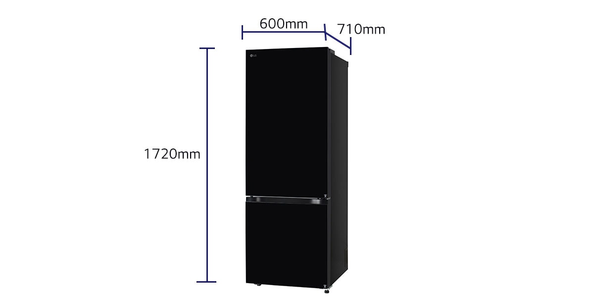 LG 340L Bottom Freezer Refrigerator, Door Cooling+, Wi-Fi Convertible, Metal Fresh, Black Mirror, 3 Star: Official product detail