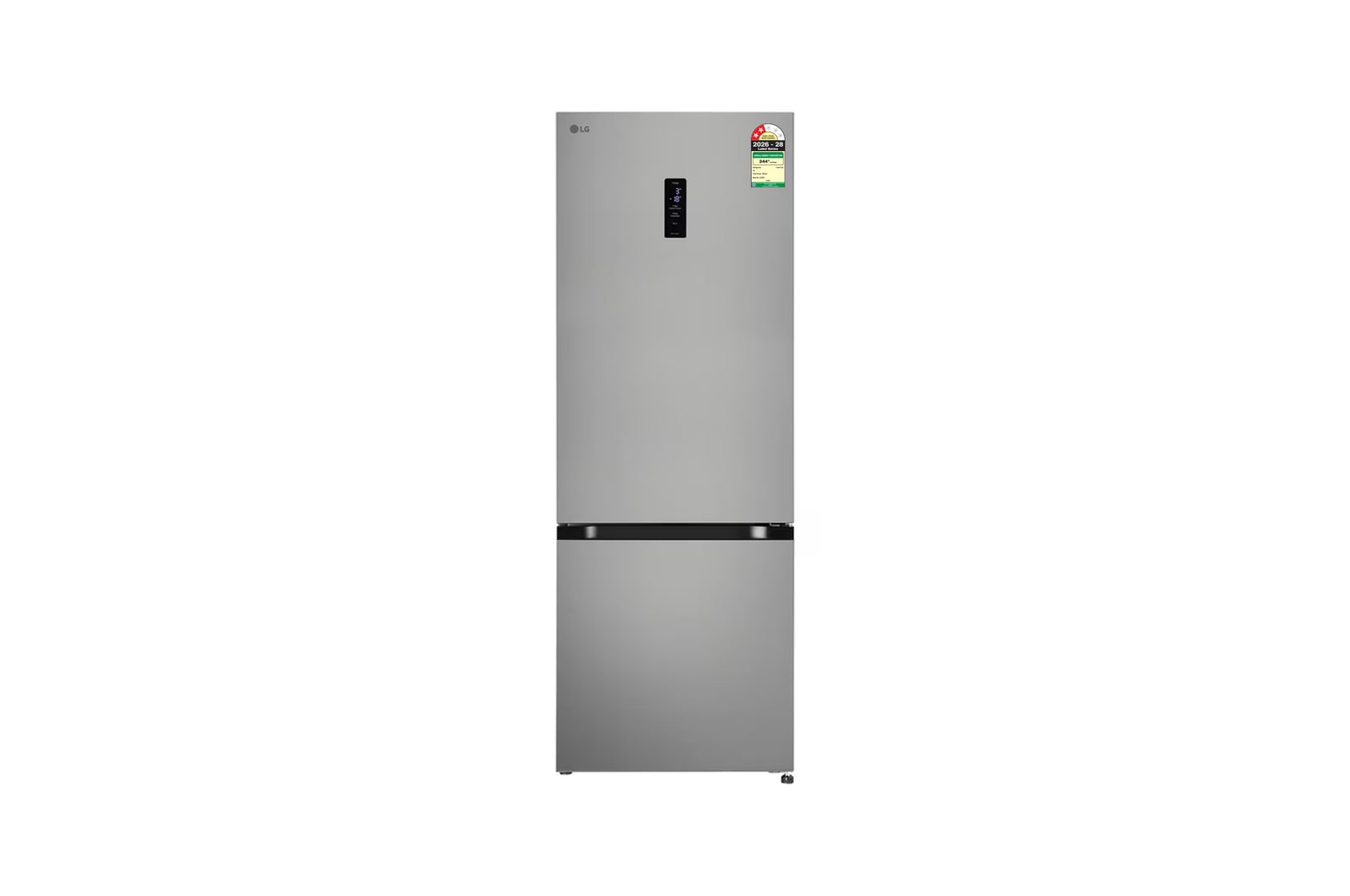 LG 340L Bottom Freezer Refrigerator, Door Cooling+™, Wi-Fi Convertible, E-Micom, Shiny Steel, 2 Star
