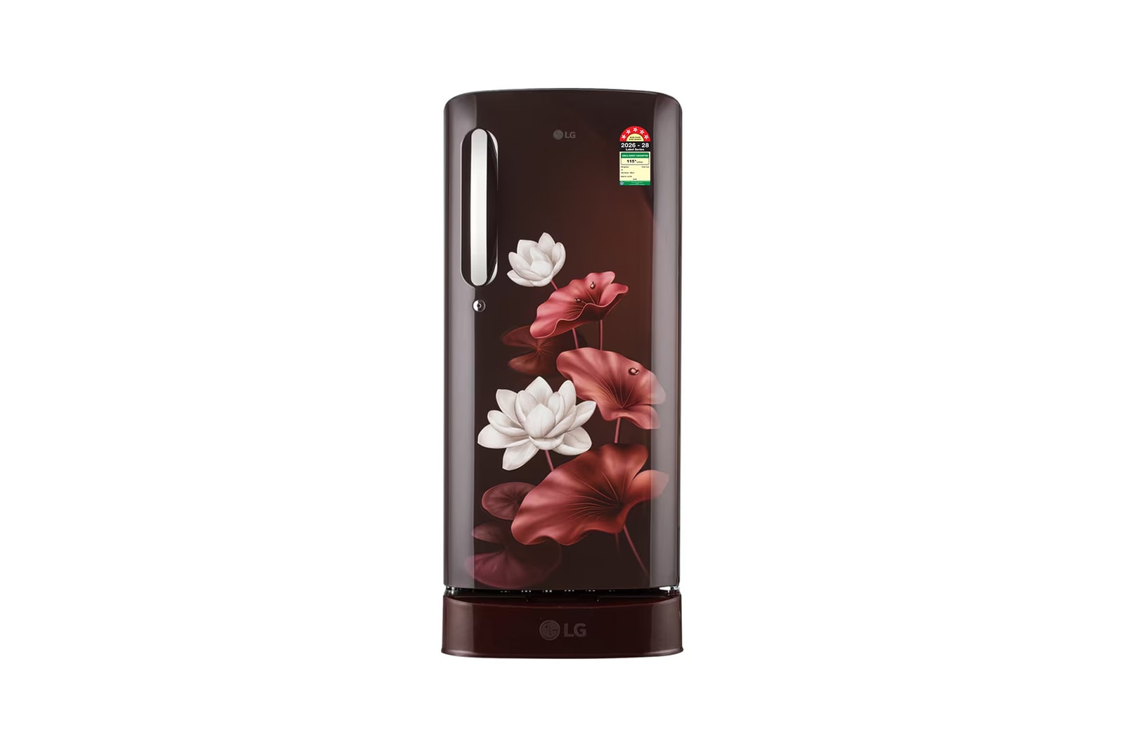 LG 185 L Single Door Refrigerator with Base Stand Drawer, Smart Inverter Compressor, Direct Cool, Scarlet Lotus, 5 Star