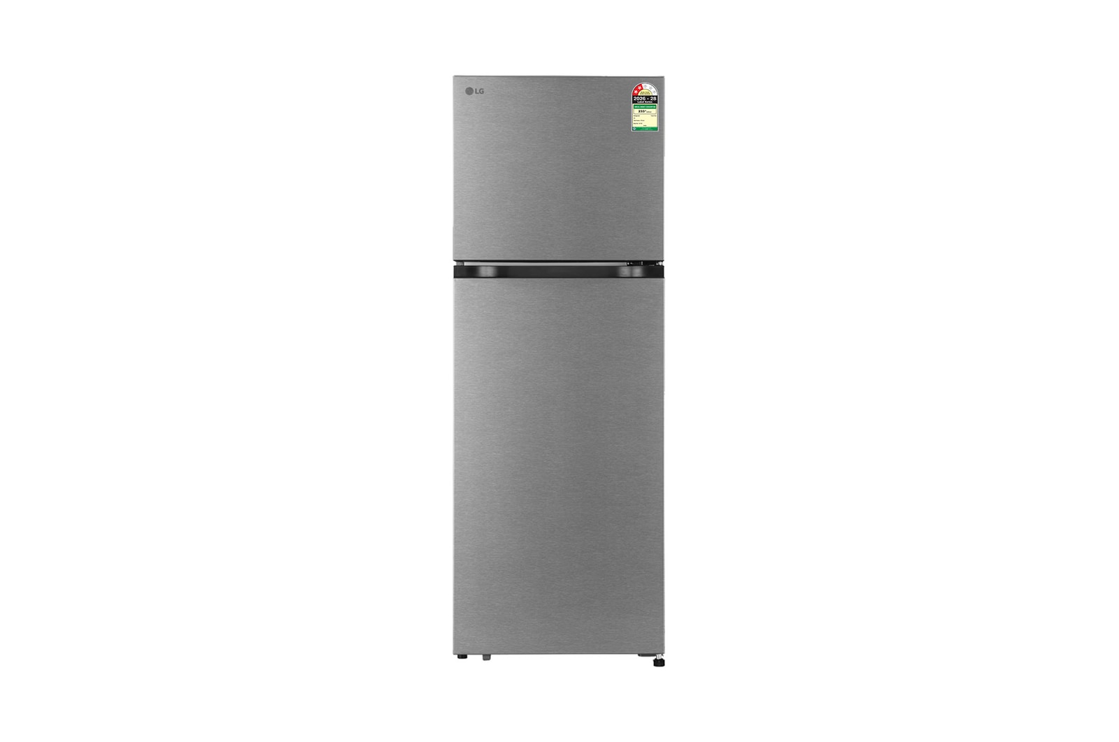 LG 251L Double Door Refrigerator, Convertible, Auto Smart Connect, Smart Inverter Compressor, Multi Air Flow, Dazzle Steel, 2 Star