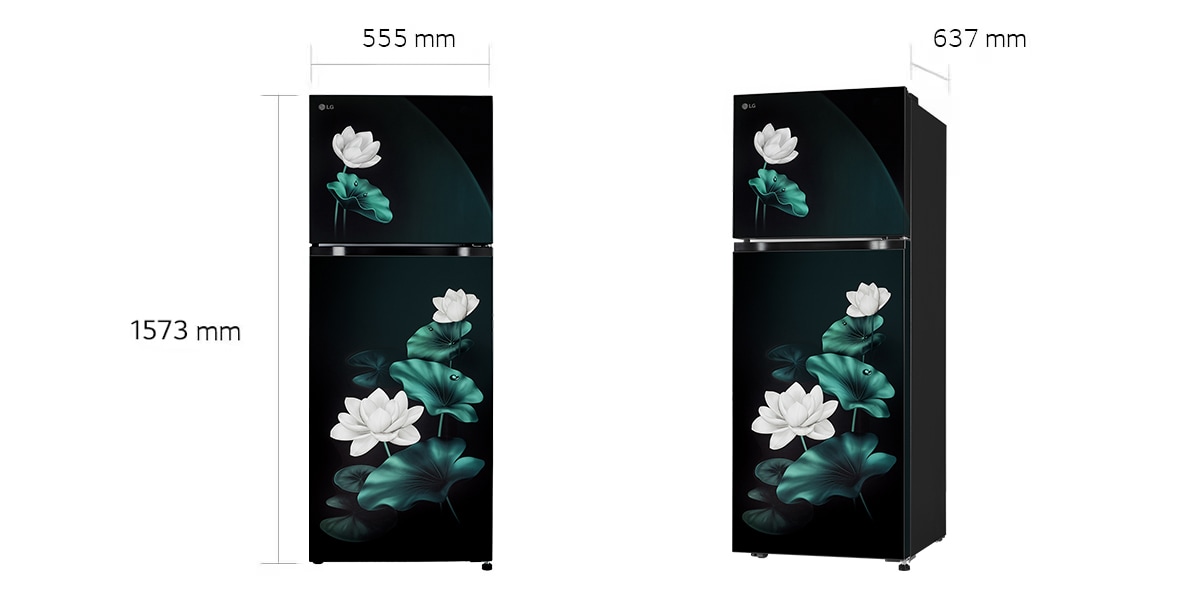 LG 251L Double Door Refrigerator, Convertible, Auto Smart Connect, Smart Inverter Compressor, Multi Air Flow, Emerald Lotus, 2 Star: Official product detail
