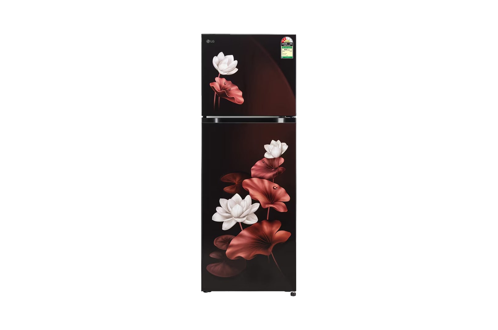 LG 251L Double Door Refrigerator, Convertible, Auto Smart Connect, Smart Inverter Compressor, Multi Air Flow, Scarlet Lotus, 2 Star