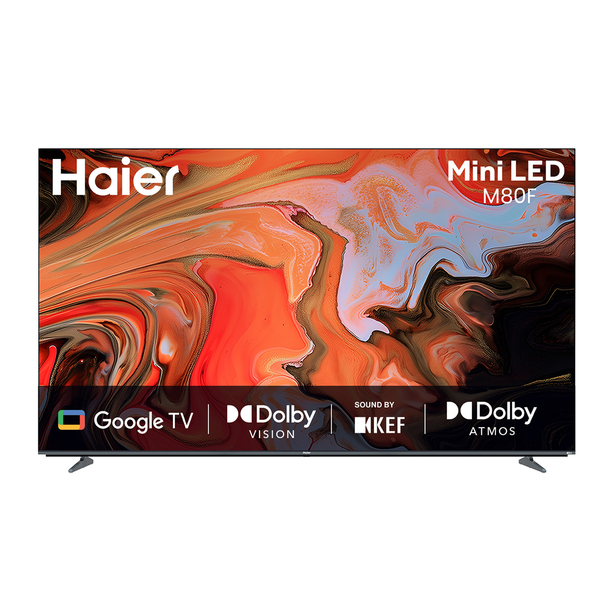 Haier H55M80FUX-Mini LED M80F Series139 cm (55) 4K Ultra HD Smart Google TV | Sound by KEF -H55M80FUX (2025)