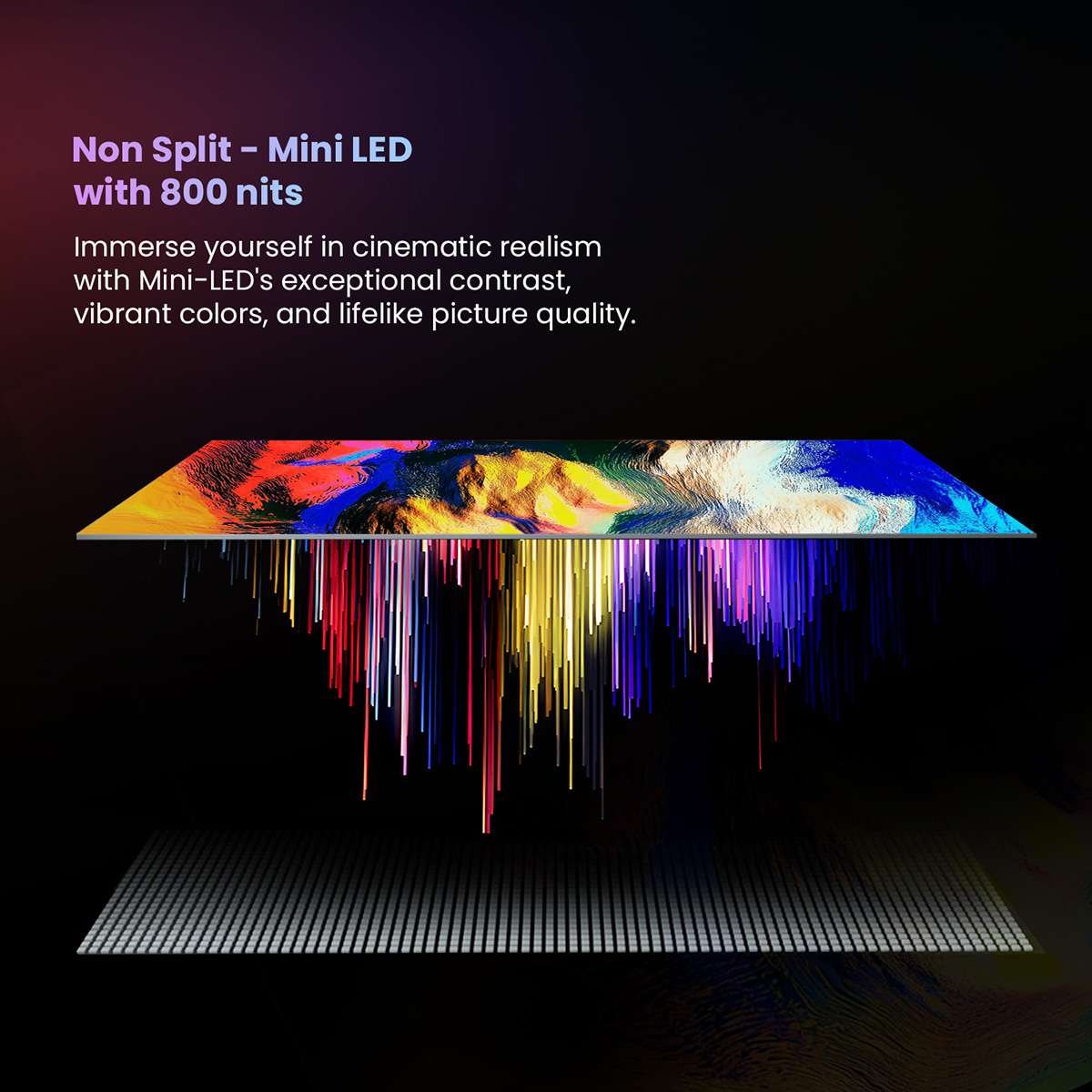 Haier H55M80FUX-Mini LED M80F Series139 cm (55) 4K Ultra HD Smart Google TV | Sound by KEF -H55M80FUX (2025): Product feature