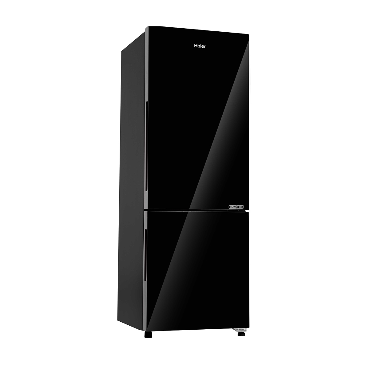 Haier 237 L 2 Star Black Glass Bottom Mount Refrigerator