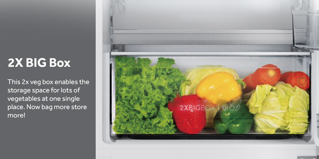 Haier 325L 2-Star Nickel Steel Double Door Bottom Mount Refrigerator: Product feature