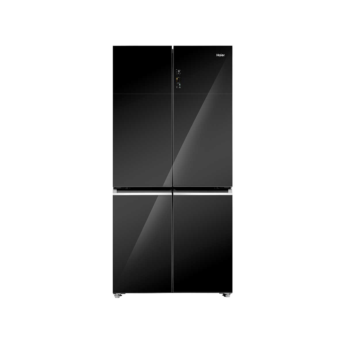 Haier 630L Lumiere 4 Door Side by Side Refrigerator Wi-Fi Black Glass