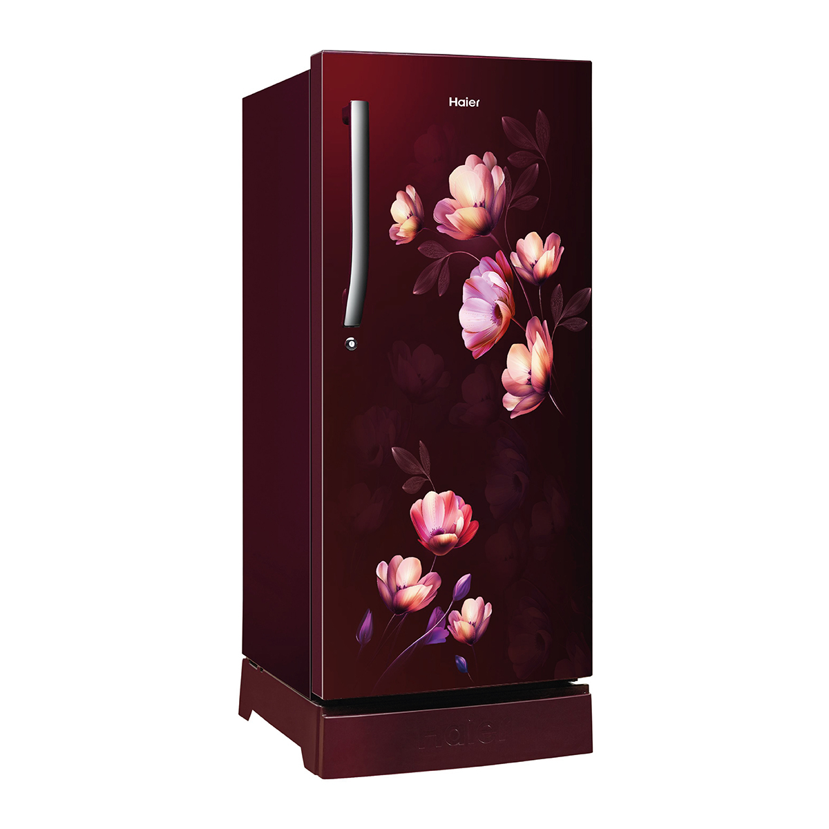 Haier 190L 3 Star Red Ivy Single Door Refrigerator with Base Drawer