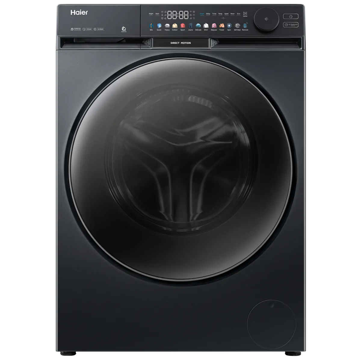 Haier 12 kg AI Colorful Touch Panel Front Load Washing Machine