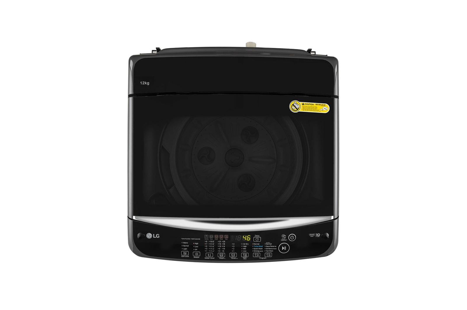 LG 12 Kg Top Load Washing Machine with Smart Inverter Motor, TurboDrum, Middle Black, 5 Star - T12SJMB1Z