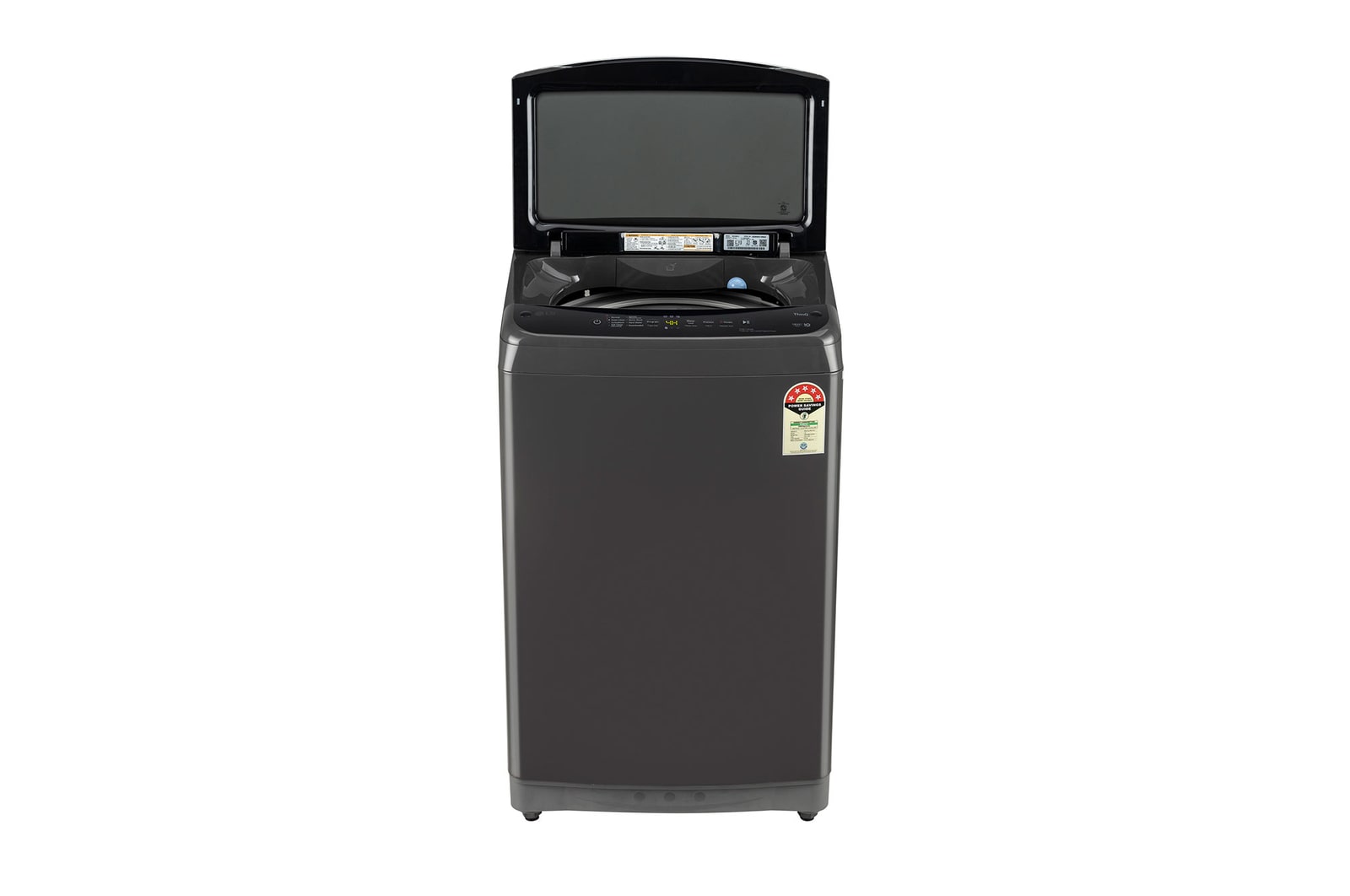 LG 8Kg Top Load Washing Machine, Smart Inverter Motor, In-built Heater, Middle Black, 5 Star - T80V4MB1S