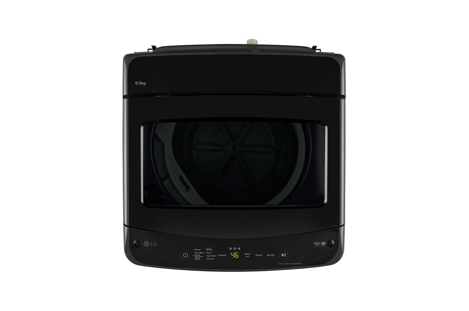 LG 8 Kg Top Load Washing Machine with Smart Inverter Motor, TurboDrum, Middle Black, 5 Star - T80VBMB1Z
