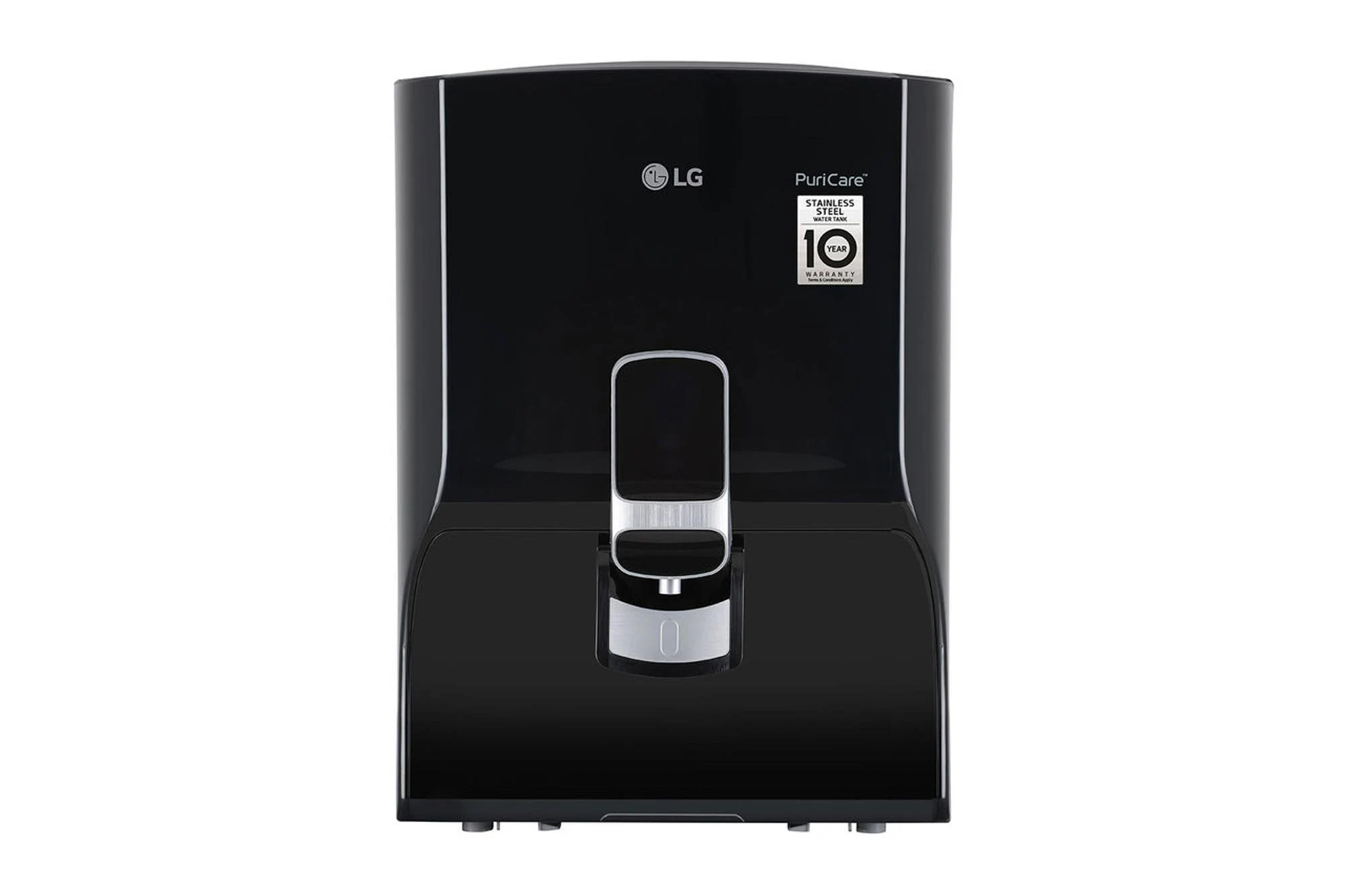 LG 8L RO Water Purifier, Stainless Steel Tank, Digital Sterilizing Care, True Maintenance, Solid Black - WW132NF | LG India