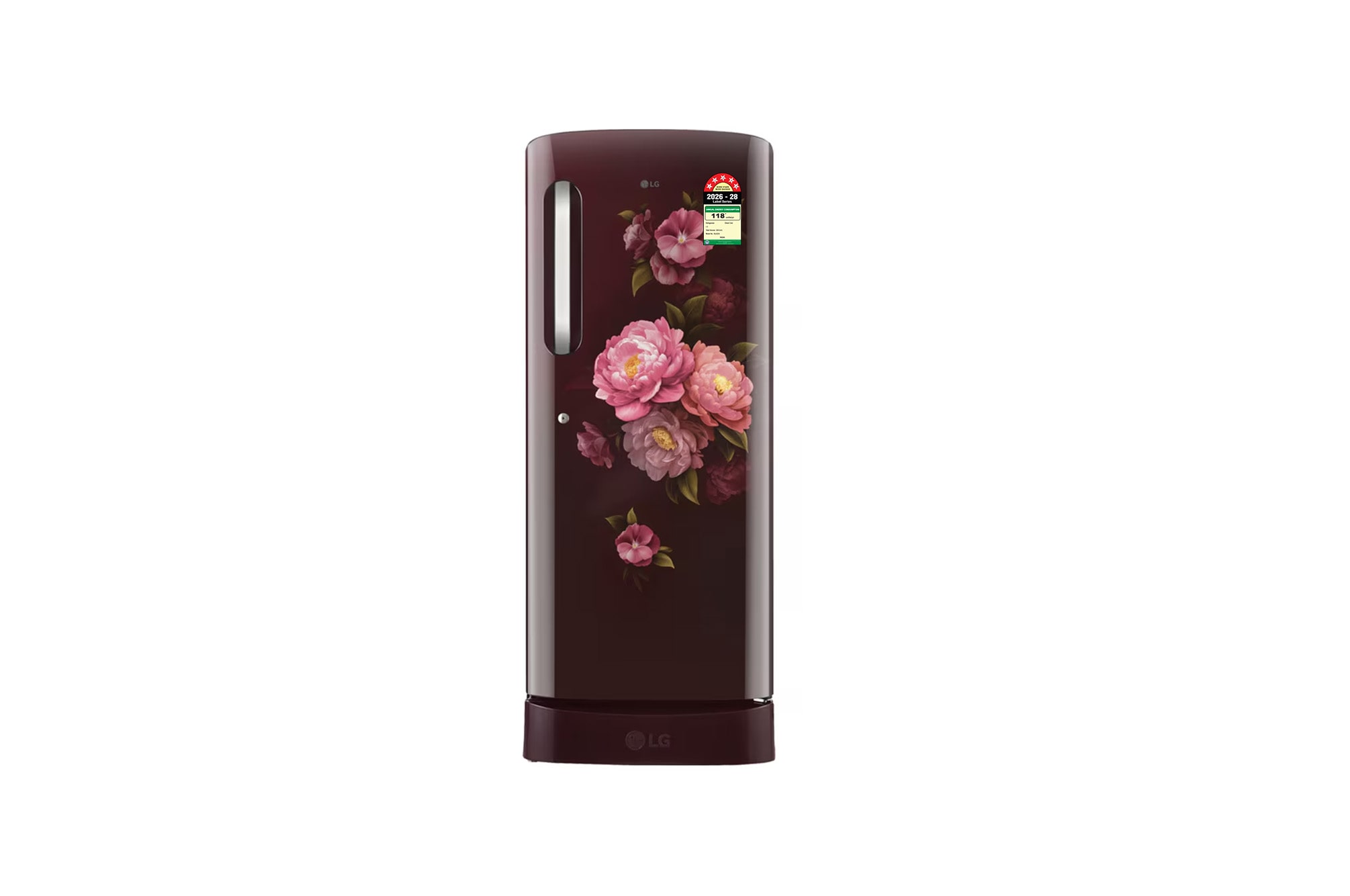 LG 224 L Single Door Refrigerator, Base Stand Drawer, Smart Inverter Compressor, Wine Spring, 5 Star