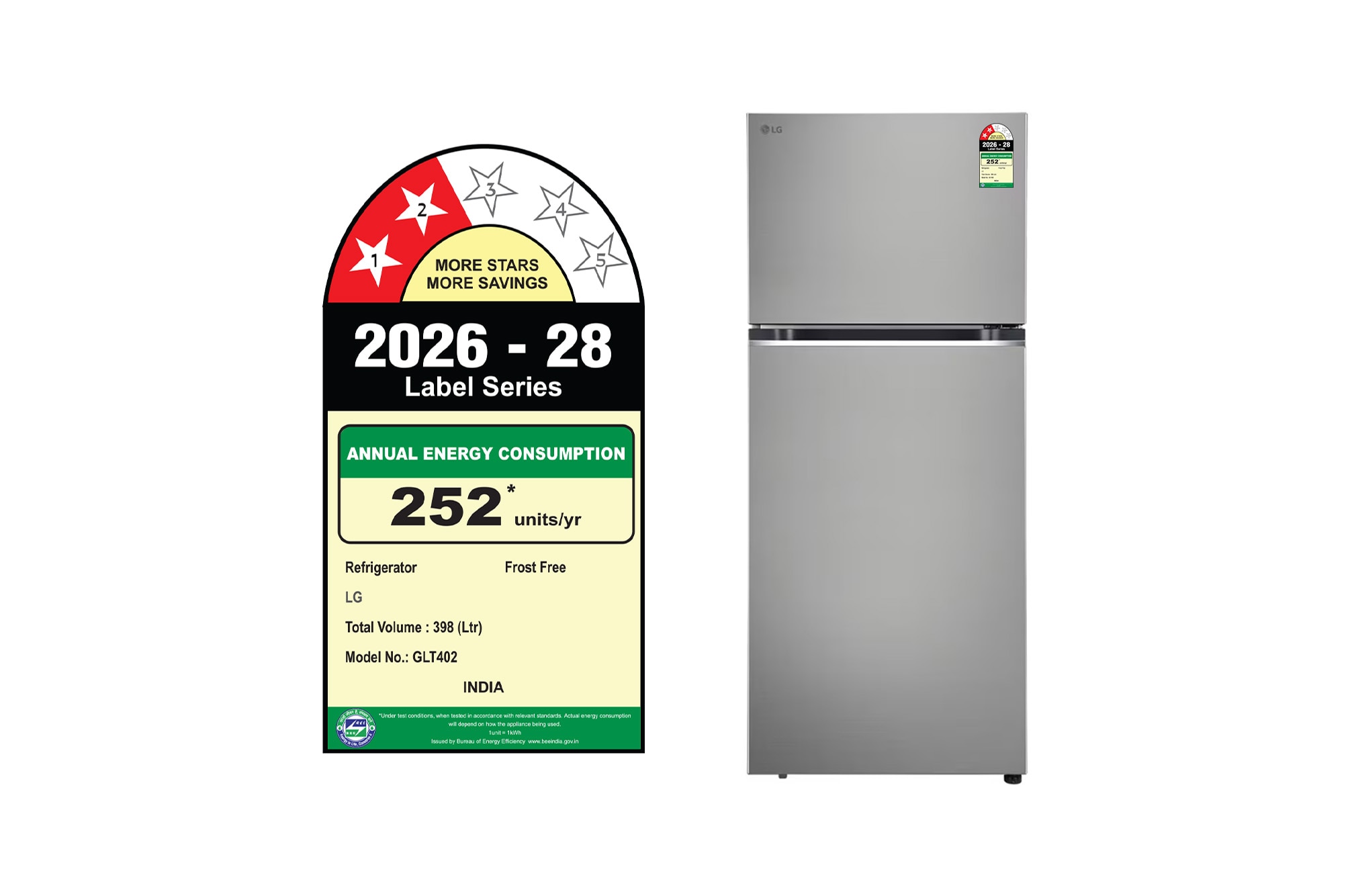 LG 398L, Double Door Refrigerator, Smart Diagnosis™, Convertible, Shiny Steel Finish, 2 Star - GLT4026SNPZ: Product feature
