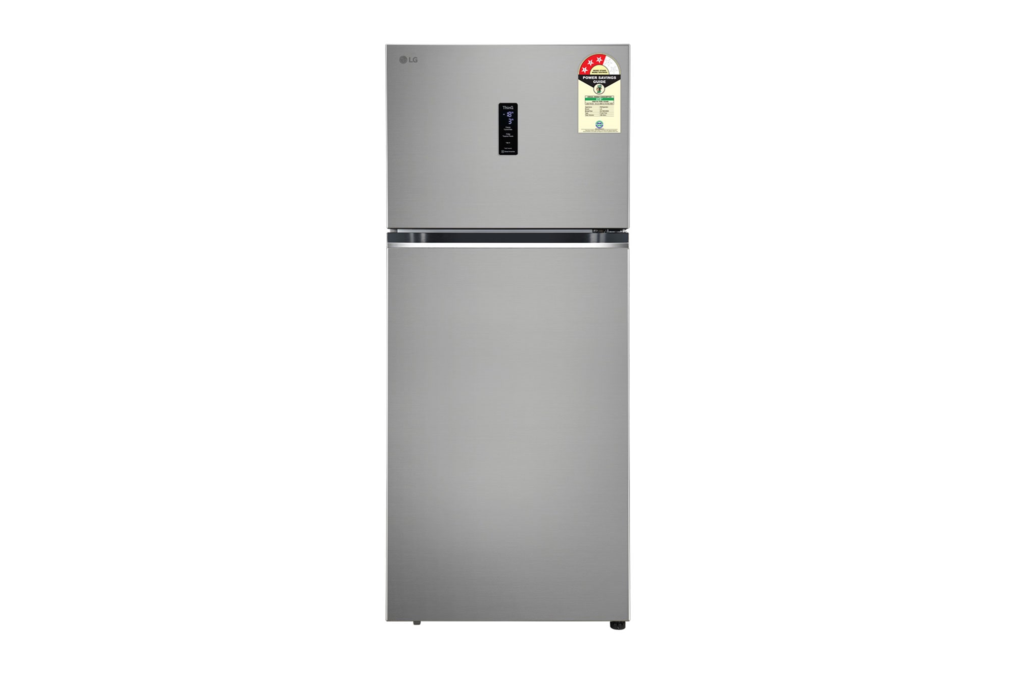 LG 398L Double Door Refrigerator, Convertible, Smart Diagnosis™, Shiny Steel, 3 Star - GLT4036TVPZ