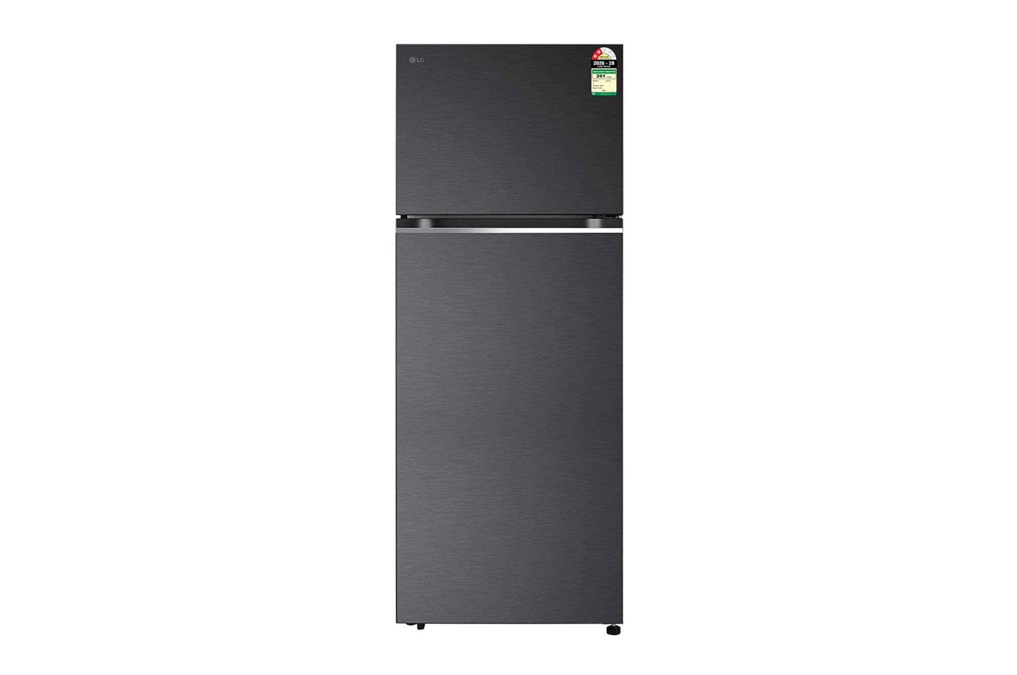LG 466L Double Door Refrigerator, Smart Inverter Compressor, AI ThinQ Wi-Fi, Black Mirror Finish, 2 Star - GLT4626TEMC