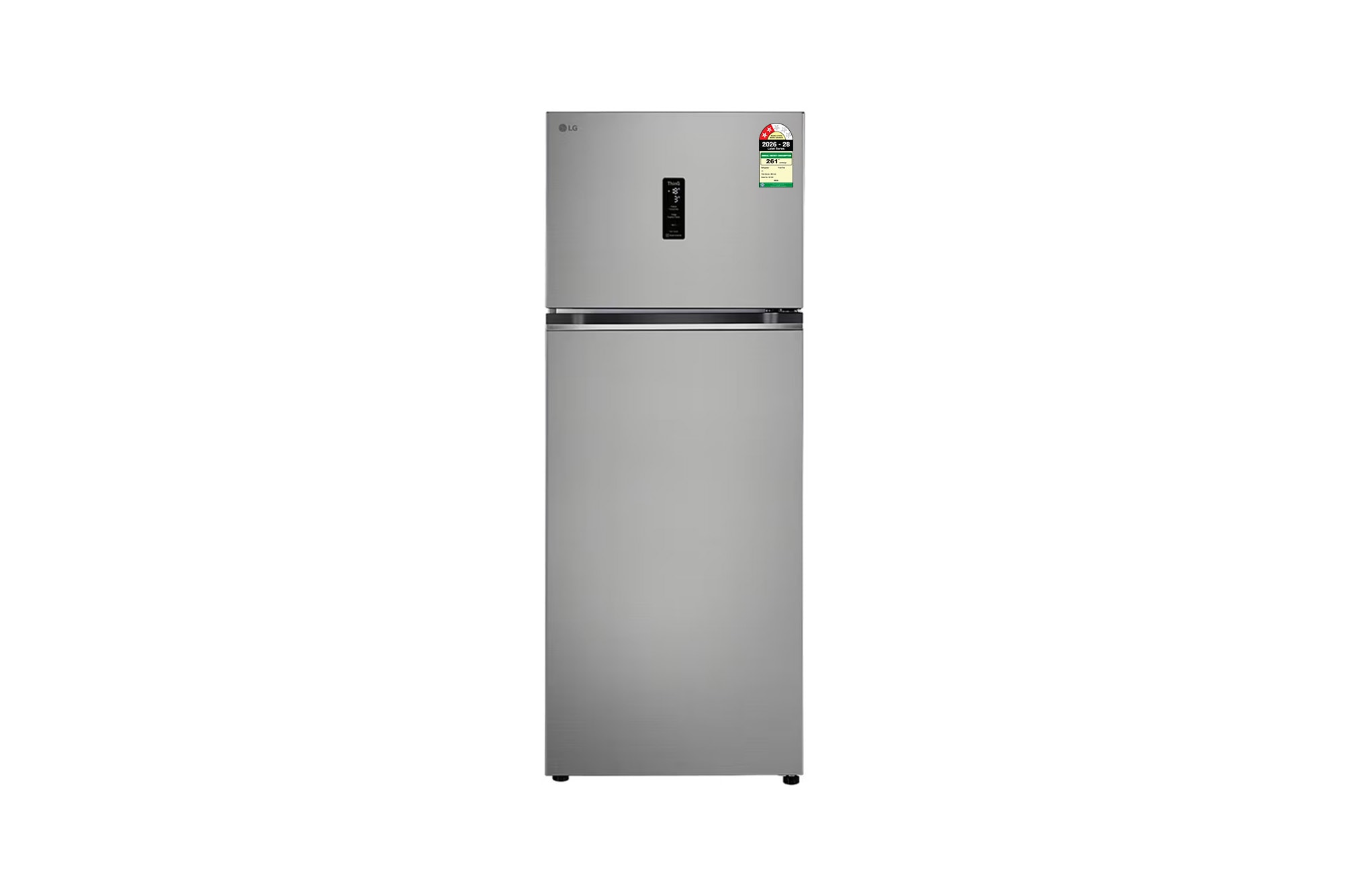 LG 466L 2-Star Double Door Refrigerator with Smart Inverter Compressor, Door Cooling™ in Shiny Steel Finish - GLT4626TMPZ
