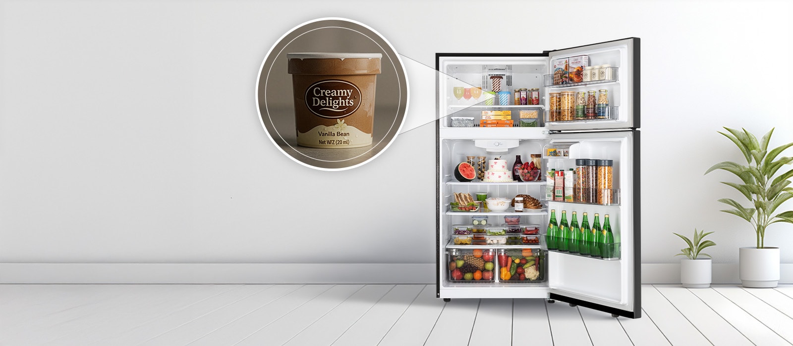 LG 674L Double Door Refrigerator, Smart Inverter Compressor, Matte Black, 1 Star - GLT6816ODMC: Product feature