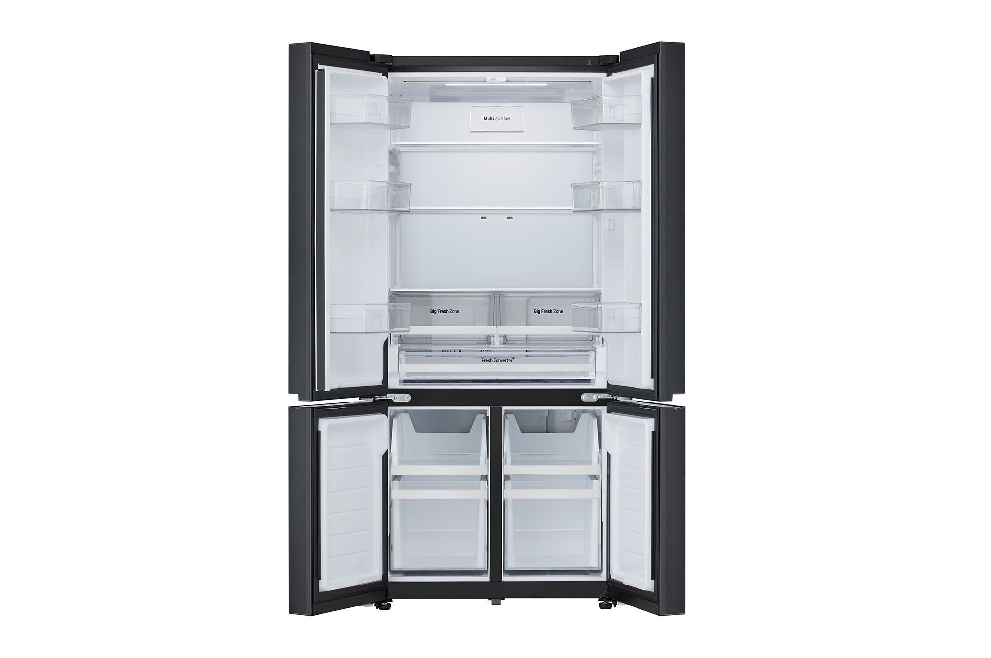 LG 574L French Door Refrigerator, Fresh Converter+, Wi-Fi Convertible, DoorCooling+ Black Glass Finish, 3 Star - GV-B23FFGMB: Product feature