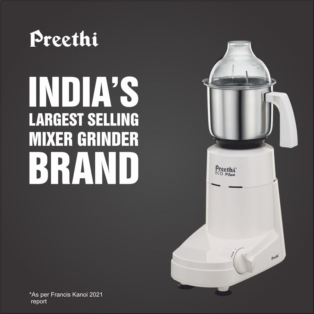 Preethi Eco Plus Mixer Grinder - 750W - 4 Jars - MG-157: Product feature