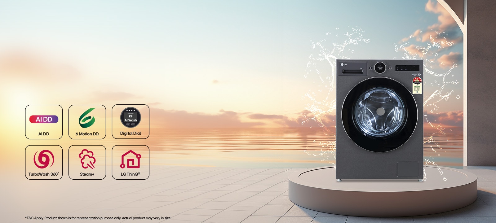 LG 12Kg Front Load Washing Machine FX1412N9K: Product feature