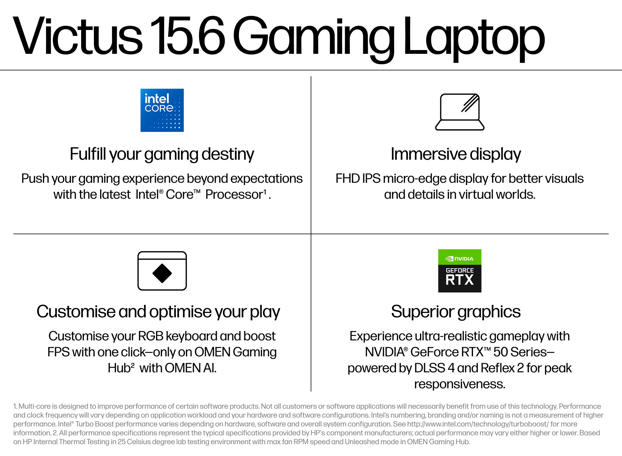 HP Victus 39.6 cm (15.6) Gaming Laptop 15-FA2703TX, Silver: Product feature