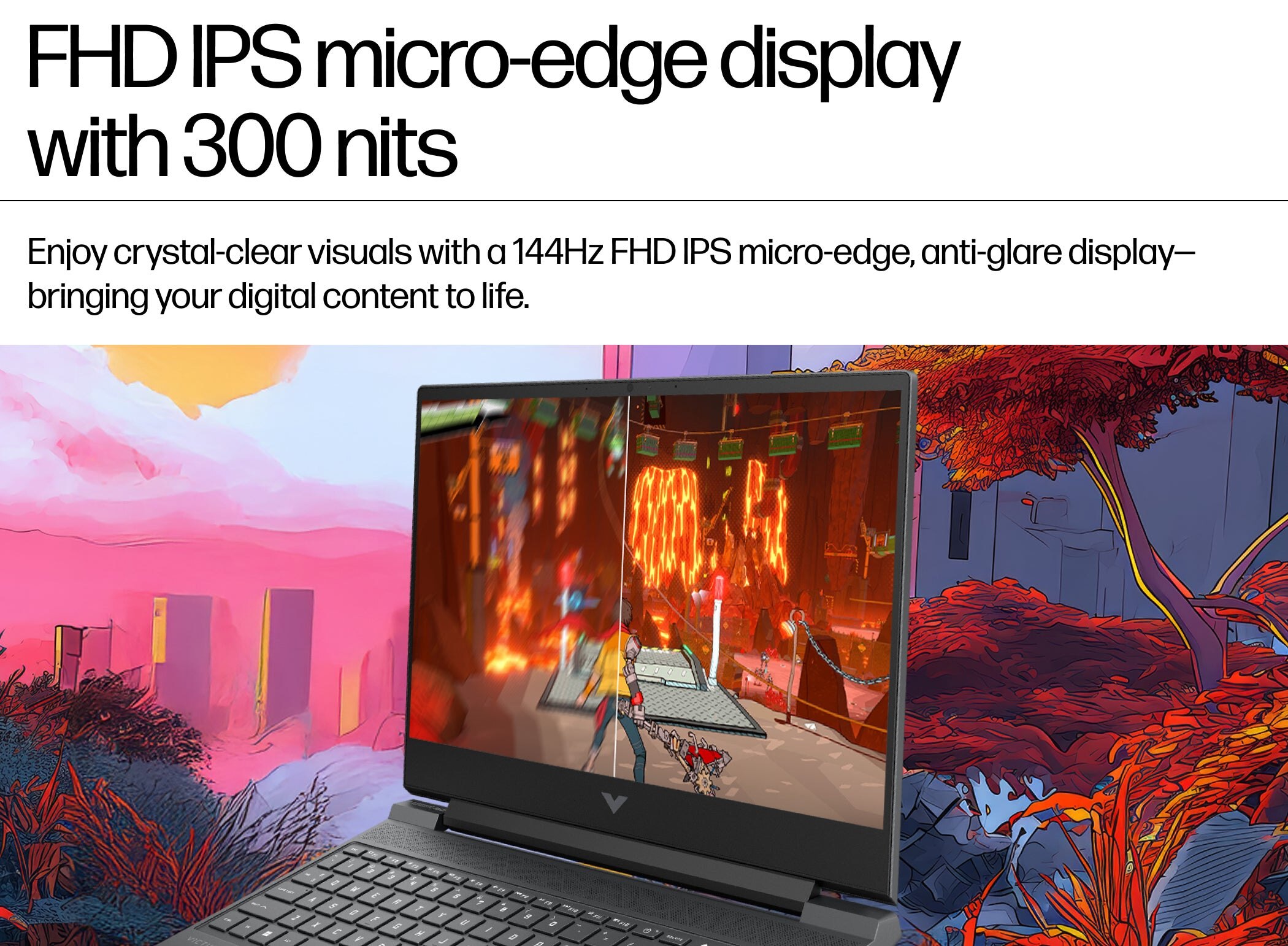 HP Victus 39.6 cm (15.6) Gaming Laptop 15-FA2703TX, Silver: Product feature