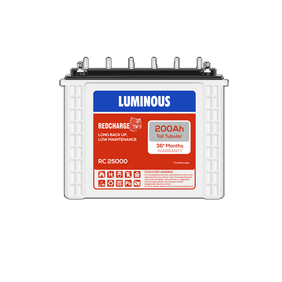 Luminous RC 25000 PRO 200 Ah Tall Tubular Battery