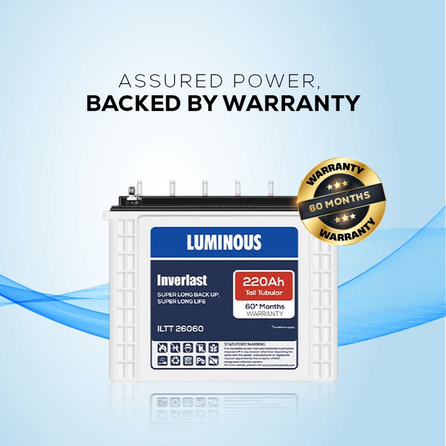 Luminous ILTT 26060 220 Ah Tall Tubular Battery: Product feature