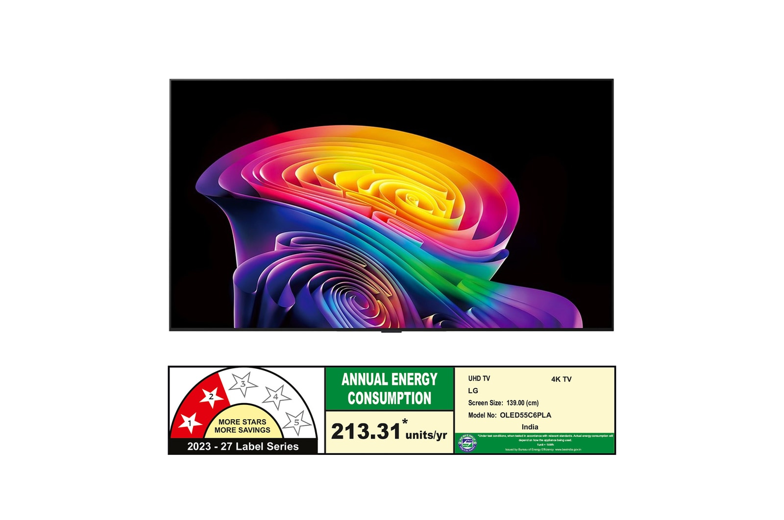 139 cm (55 inch) OLEDevo AI Smart TV - OLED55C6PLA - energy information