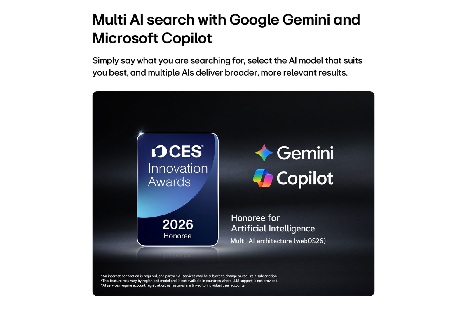 164 cm (65 inch) AI Smart TV Price - OLED65G6PLA: Product feature