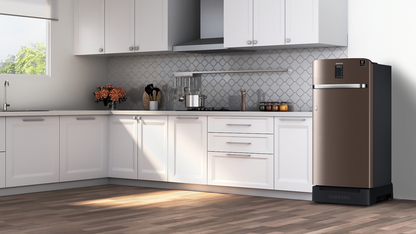 189 L Single Door Refrigerator with Horizontal Curve Design, Blue - catalogue_feature_artwork