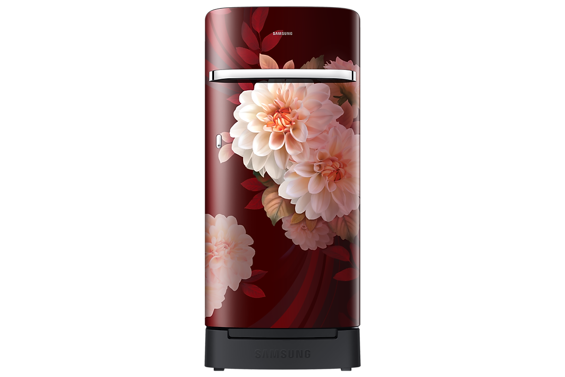 189 L Single Door Refrigerator with Horizontal Curve Design, Red