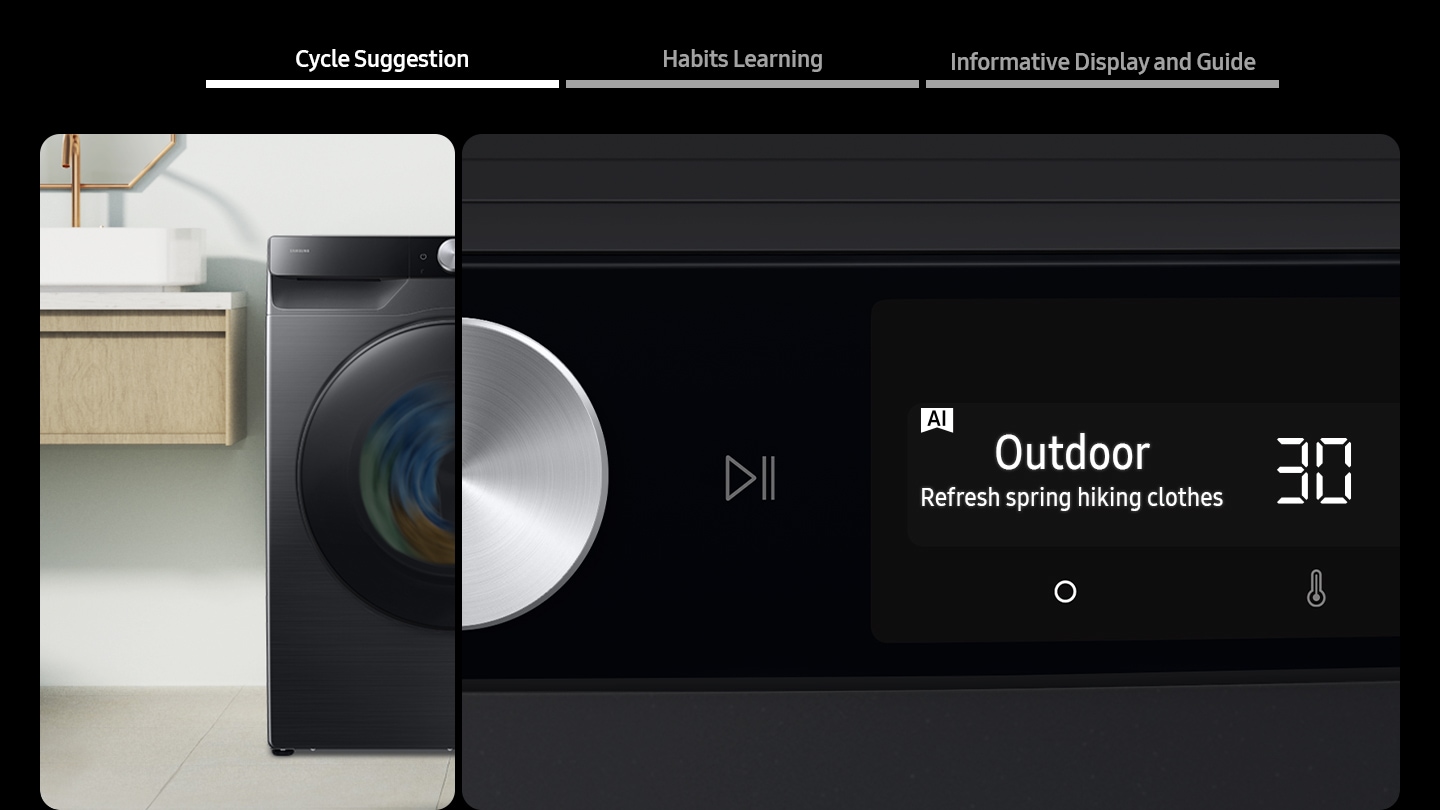 9.0 kg Front Loading Washing Machine with AI Control and SmartThings - catalogue_feature_artwork