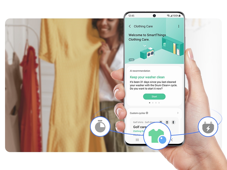 9.0 kg Front Loading Washing Machine with AI Control and SmartThings - catalogue_feature_artwork