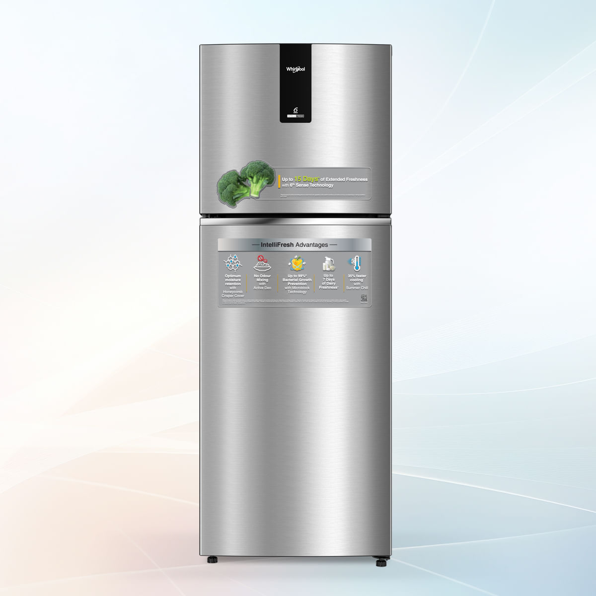 Intellifresh 259L 2 Star Inverter Frost Free Double-Door Refrigerator - Titan Steel-Y - catalogue_feature_artwork