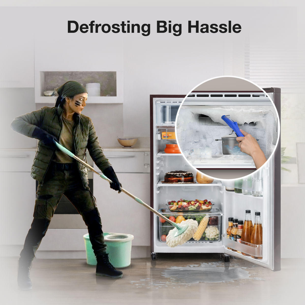 Icemagic Pro Plus 236L 5 Star Single Door Refrigerator with base drawer - Velvet-Y - catalogue_feature_artwork