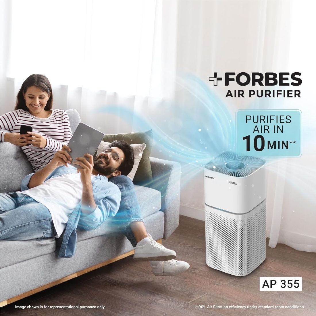 Forbes Air Purifier 355 Surround 360 Degree Air Purifier - official_manufacturer_feature_artwork
